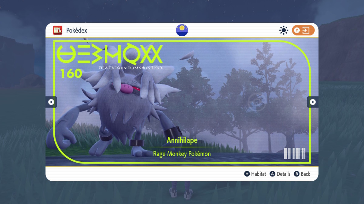 Pokemon Scarlet and Violet Pokedex Annihilape